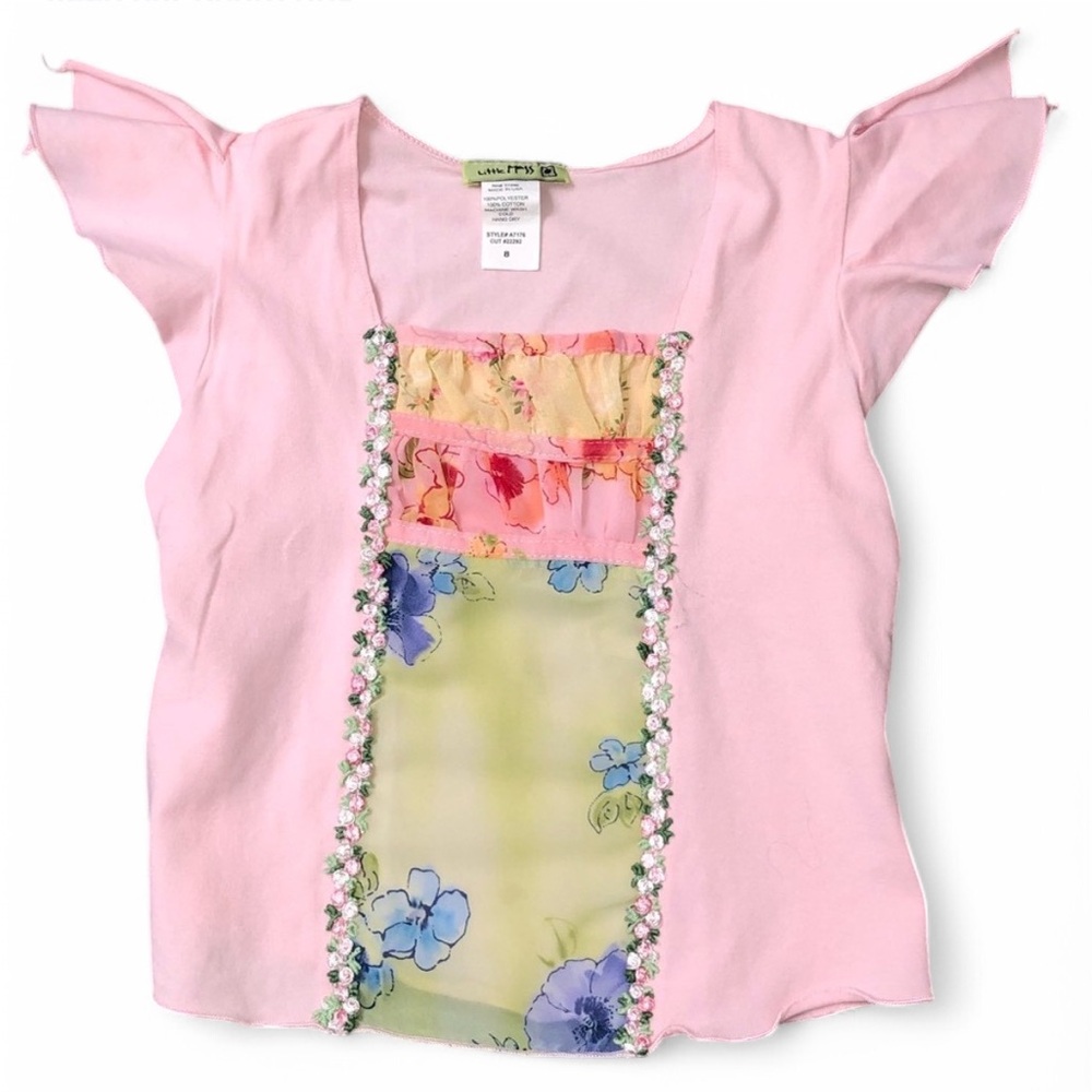 Girls Little Mass Ruffle T-Shirt, Size 8